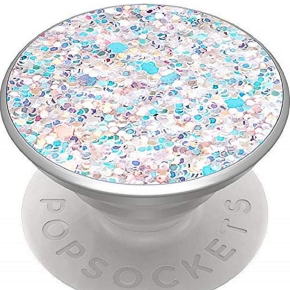 NWT Pop Sockets Pop Grip Swappable Grip for Phones & Tablets Sparkle Snow White - Picture 1 of 8
